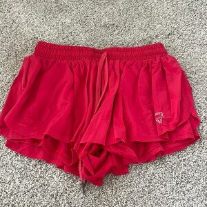 flowy athletic shorts with spandex